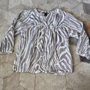 H&M Gray Relaxed Blouse